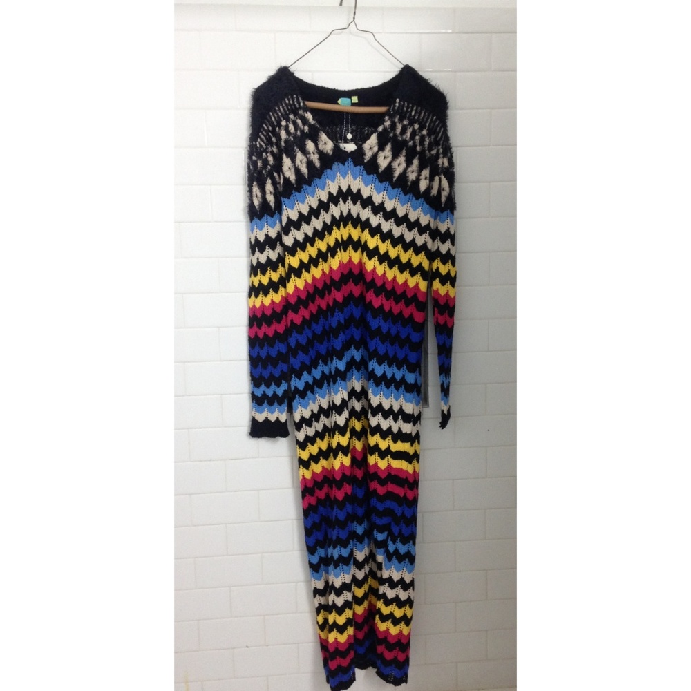 Anthropologie Farm Rio rainbow midi striped dress - Picture 3 of 6